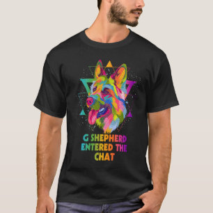 Camiseta G Pastor Entrou na Conversa Humor de Pastor Alemã