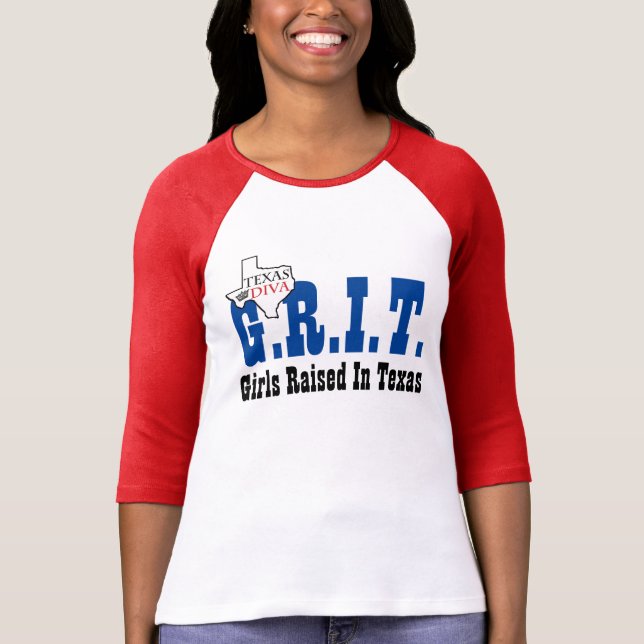 Camiseta G.R.I.T. - Raparigas Criadas No Texas (Frente)