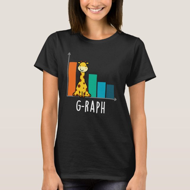 Camiseta G-raph Funny Giraffe Graph Pun Dark BG (Frente)