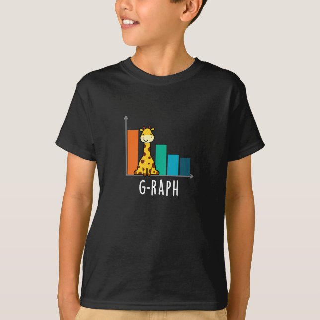 Camiseta G-raph Funny Giraffe Graph Pun Dark BG (Frente)