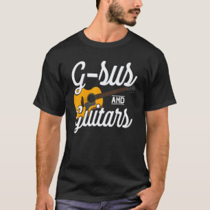 Camiseta G-sus E Guitarras Jesus Engraçado Cristão Guitarri
