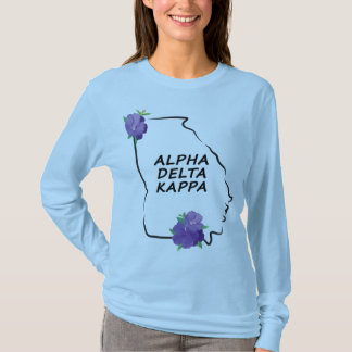 Camiseta GA Alpha Delta Kappa Letras pretas Beta Eps