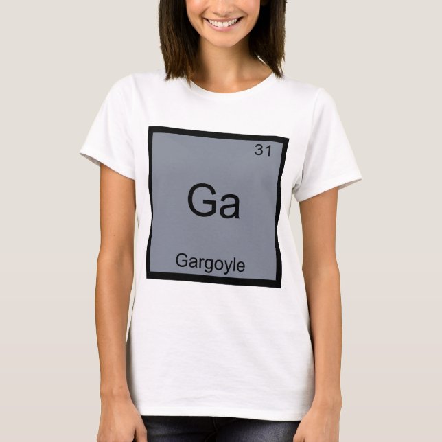 Camiseta Ga - Símbolo do Elemento Químico Engraçad (Frente)