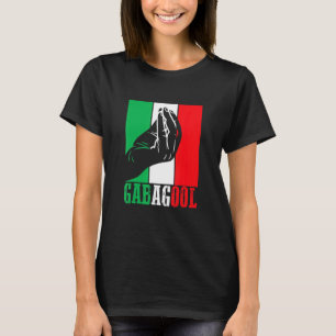 Camiseta Gabagool Carne Italiana Americana Com Sinal De Mão