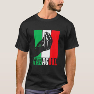 Camiseta Gabagool Carne Italiana Americana Com Sinal De Mão