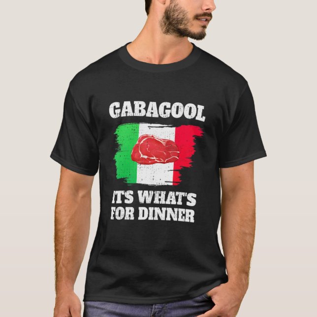 Camiseta Gabagool é o que há para Jantar (Frente)