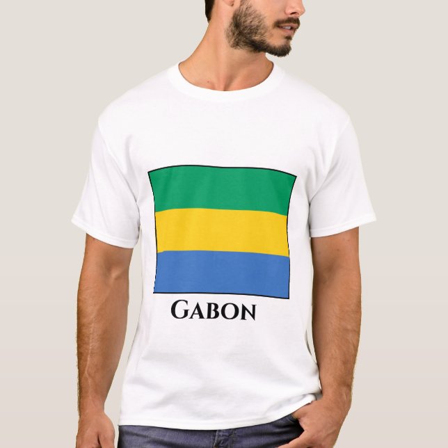 Camiseta Gabão Flag (Frente)
