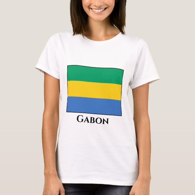 Camiseta Gabão Flag (Frente)