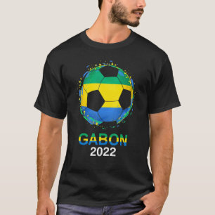 Camiseta Gabão Flag 2022 Apoiante Gabonês Equipe de Futebol