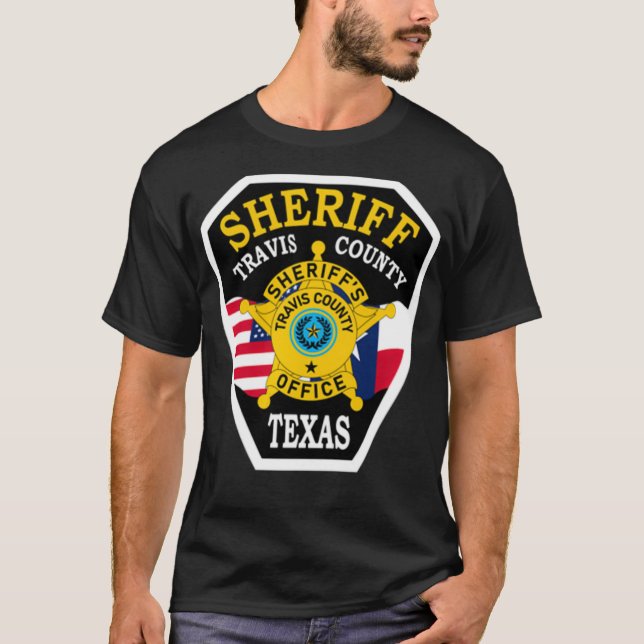 Camiseta Gabinete do Xerife do Condado de Travis (TCSO) (Frente)