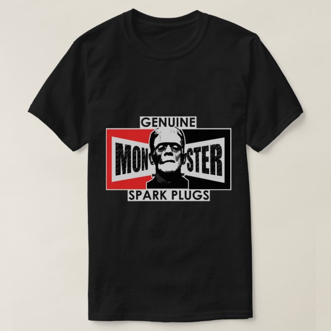 Camiseta Gabinetes de ignição do monstro genuíno , máscara (Frente do Design)