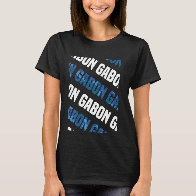 Camiseta Gabon Camo - Camouflage Azul (Frente)