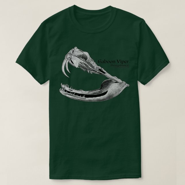 Camiseta Gaboon Viper Skull (Frente do Design)