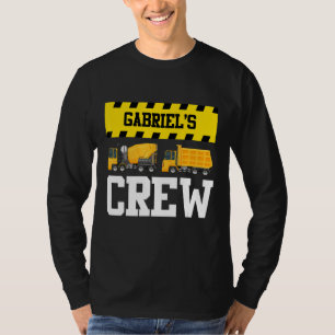 Camiseta Gabriel Construction Crew Custom Dumcaminhão Dump 