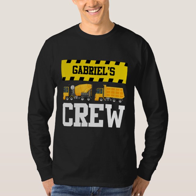 Camiseta Gabriel Construction Crew Custom Dumcaminhão Dump  (Frente)