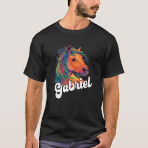Camiseta GABRIEL Cute Boy Name com lindo Cavalo
