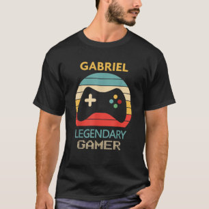 Camiseta Gabriel Name Gift Personalizado Gamer Legendário