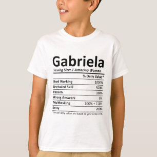 Camiseta Gabriela Nutrition Personalizada Nome Funny Christ