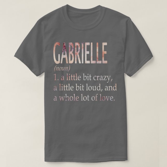 Camiseta Gabrielle Girl Name Definition (Frente do Design)