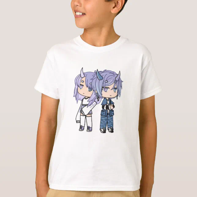 Camiseta masculina da série Gacha Life, Karin, a estranha gótica