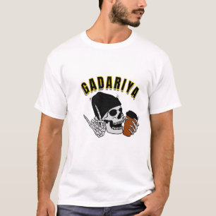 Camiseta Gadariya Skull Graphic Hindi Typografia T-Shirt