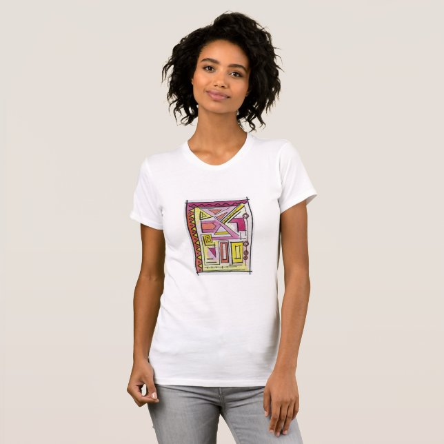 Camiseta Gadgetry, Arte-Abstrato Pinta, De Mão Seis (Frente Completa)