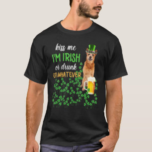 Camiseta Gado Australiano Me Beija Sou Irlandês Ou Bebado O