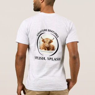 Camiseta Gado das Terras Altas tomando banho – respingo bra