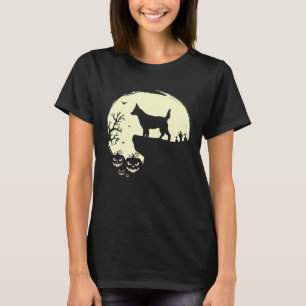 Camiseta Gado de Cão Vermelho Azul Halloweador Cinto-austra