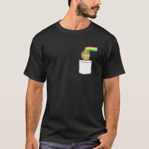 Camiseta Gado de Orgulho Pansexual de Bolso Leve Orgulho