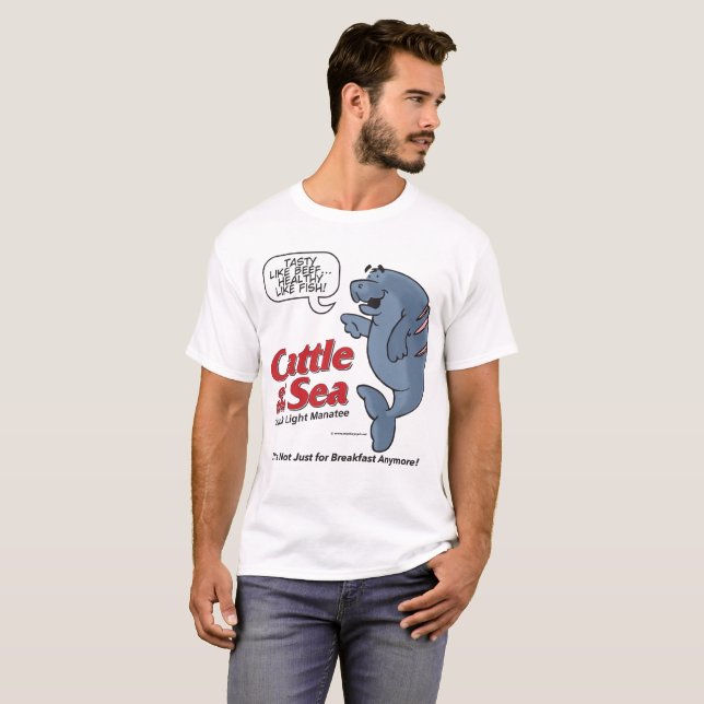 Camiseta Gado do mar - peixe-boi máximo (Frente Completa)