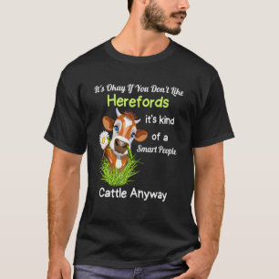 Camiseta Gado Hereford Vaca Rebanho Gado Criador Hereford
