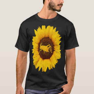 Camiseta Gafanhoto Para Mulheres Homens Katydid Sunflower