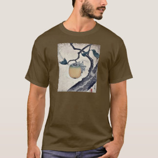 Camiseta Gafanhoto que come o caqui por Katsushika Hokusai