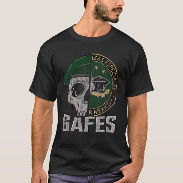 Camiseta Gafes Força Especial Mexicana Fuerzas Especialment (Frente)