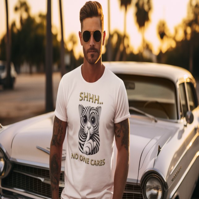 Camiseta Gag Branca Com Garganta De Brisas-De-Zebra Com Sil (Criador carregado)