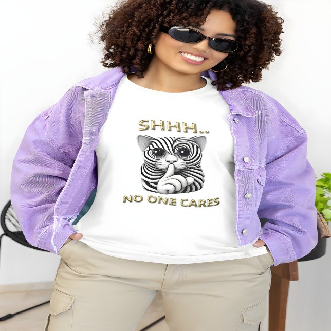 Camiseta Gag Branca Com Garganta De Brisas-De-Zebra Com Sil (Criador carregado)