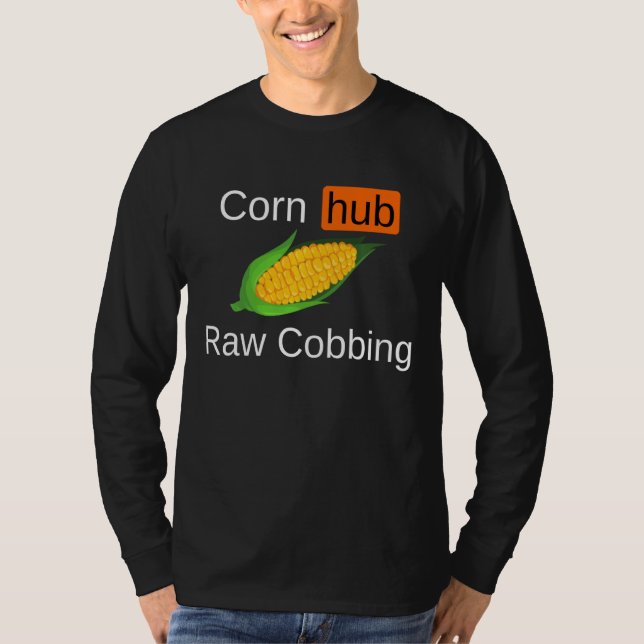 Camiseta Gag de Memória Engraçada do Milho Raw Cobbing Funn (Frente)