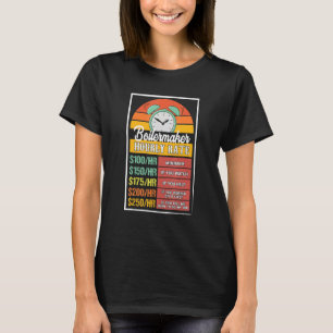 Camiseta Gag de Taxa Horária do Fabricante de Ferro