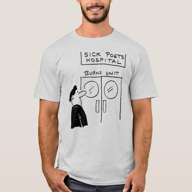 Camiseta Gag do Hospital dos Poetas Engraçados - Poesia Lov (Frente)