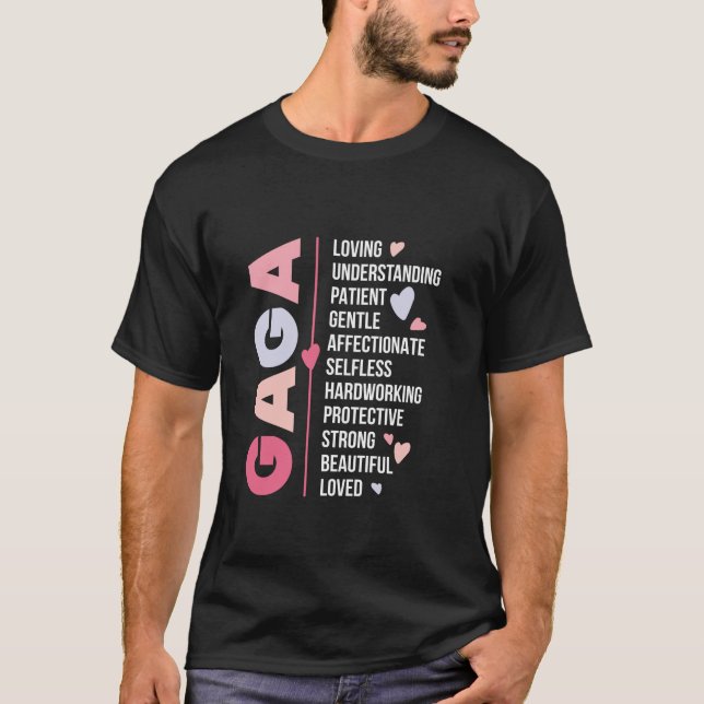 Camiseta Gaga Avó Gaga Avó Gaga Apreciação Vovó Longa Sl (Frente)