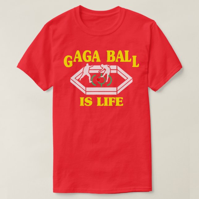 Camiseta Gaga Ball Pit É A Vida Dodgball Soccer Engraçado L (Frente do Design)