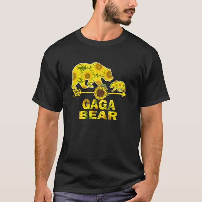 Camiseta Gaga Bear Sunflowers  Sunflowers  For Women Men (Frente)