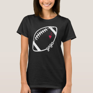 Camiseta Gaga Bonita com Futebol de Coração Jogo de Mulhere
