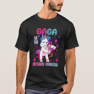 Camiseta Gaga da Princesa de Aniversário a Dabbing Unicorn
