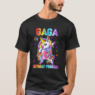 Camiseta Gaga Da Princesa de Aniversário A Dabbing Unicorn