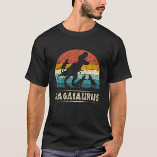 Camiseta Gaga Dinossauro Gagasaurus 3 Três Crianças Engraça