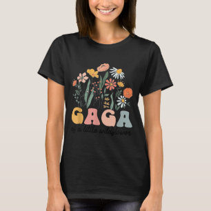 Camiseta Gaga do Aniversário da Pequena Flor Selvagem Bebê