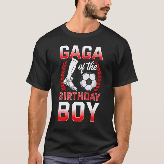 Camiseta Gaga Do Aniversário Do Jogador De Futebol Do Bday  (Frente)