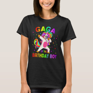 Camiseta Gaga do Festa de aniversário Rapaz Dabbing Unicorn
